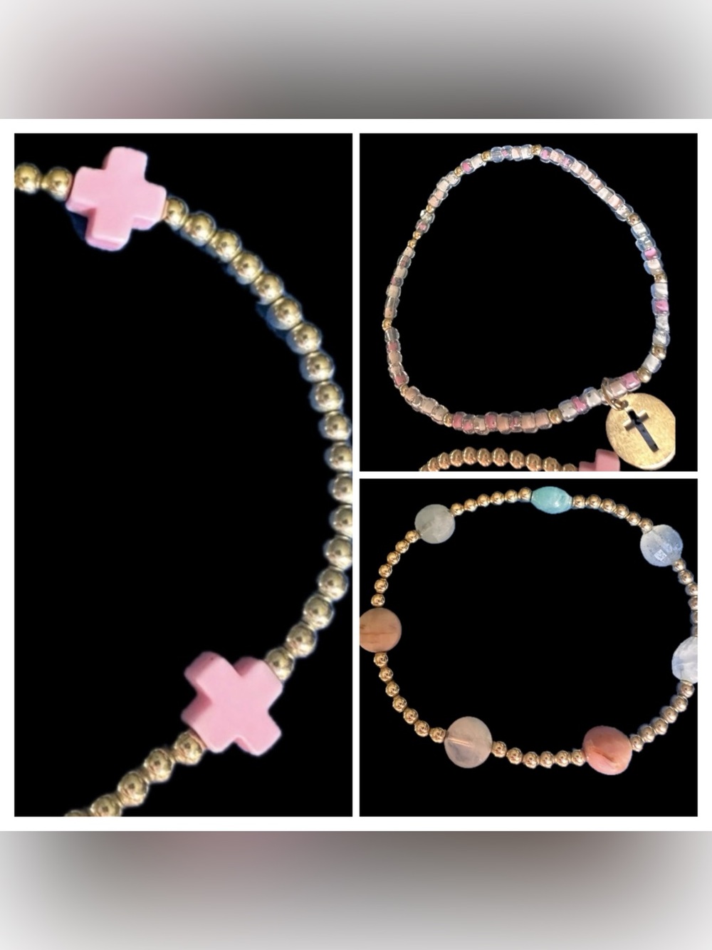 ENewton Handmade Beaded Women's Bracelet Set - Pink & Multicolor